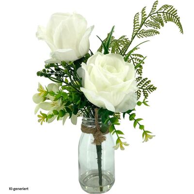 NTK-Collection, Kunstpflanzen, Kunstblume Rosen in Vase (28 cm) NTK-Collection, Kunstpflanzen, Kunstblume Rosen in Vase (28 cm)
