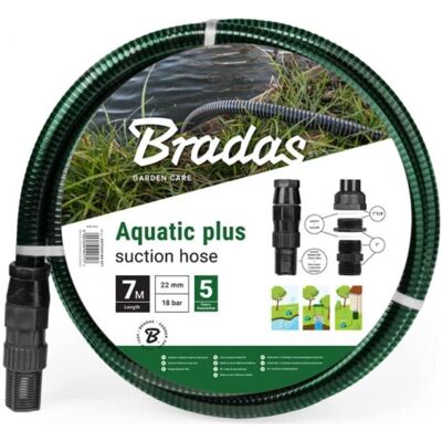 Bradas Gartenschlauch - Spiral PVC Schlauch 7m - Wasseraufnahme & Pumpe Bradas Gartenschlauch - Spiral PVC Schlauch 7m - Wasseraufnahme & Pumpe