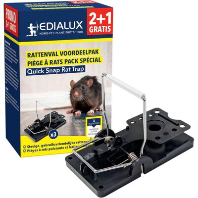 Edialux, Tierfalle, Quicksnap Rattenfalle, Promopack 2+1 St?ck Edialux, Tierfalle, Quicksnap Rattenfalle, Promopack 2+1 St?ck