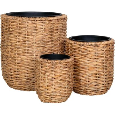 House Nordic Hanoi Wasserhyazinthe Pflanzgefäße - Braun, Set von 3 House Nordic Hanoi Wasserhyazinthe Pflanzgefäße - Braun, Set von 3