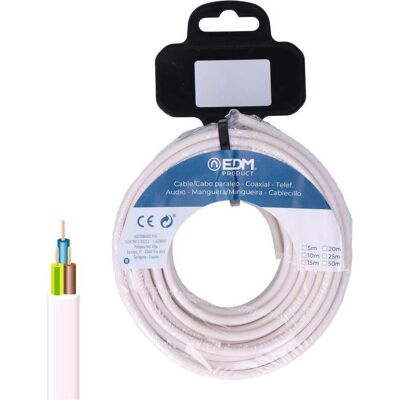 EDM E3/28155 Rundkabel 3x2,5mm Weiß - Kabel EDM E3/28155 Rundkabel 3x2,5mm Weiß - Kabel