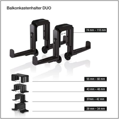 Lechuza, Blumentopf Zubehör, Balkonpflanzenträger Duo Adapter Set Lechuza, Blumentopf Zubehör, Balkonpflanzenträger Duo Adapter Set