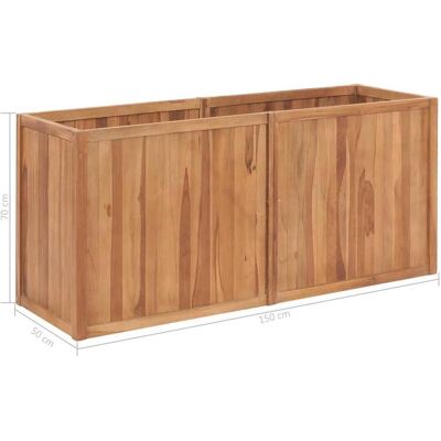 VIDAXL - fioriera a Letto Rialzato in Legno Massello di Teak vari dimensioni 150x50x70 cm VIDAXL - fioriera a Letto Rialzato in Legno Massello di Teak vari dimensioni 150x50x70 cm