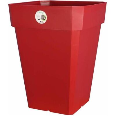 Riviera Soleilla Quadratischer Roter Pflanzkübel - 40x40cm Riviera Soleilla Quadratischer Roter Pflanzkübel - 40x40cm