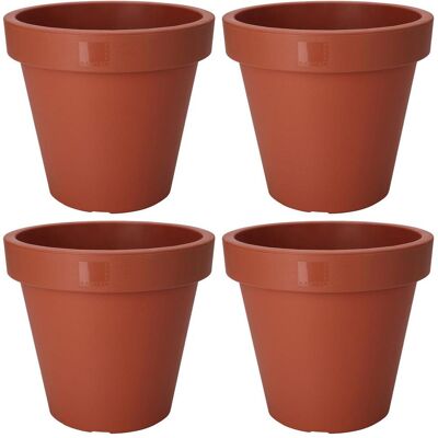 ProGarden, Blumentopf, Blumentopf rund, terracotta, Pflanztopf aus 100% recyclebarem Kunststoff, Ø 30 cm, 4er-Set (30 x 26 cm) ProGarden, Blumentopf, Blumentopf rund, terracotta, Pflanztopf aus 100% recyclebarem Kunststoff, Ø 30 cm, 4er-Set (30 x 26 cm)