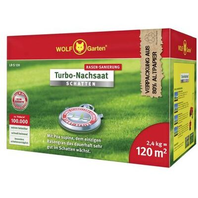Wolf-Garten, Samen, 3826647 Turbo-Nachsaat Schatten LR S 120 1 St. (Rasensamen) Wolf-Garten, Samen, 3826647 Turbo-Nachsaat Schatten LR S 120 1 St. (Rasensamen)