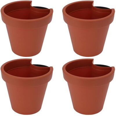 ProGarden, Blumentopf, Fallrohr-Blumentopf, rund, terracotta, Regenrohrtopf, Ø 23 cm, 4er-Set (23 x 21 cm) ProGarden, Blumentopf, Fallrohr-Blumentopf, rund, terracotta, Regenrohrtopf, Ø 23 cm, 4er-Set (23 x 21 cm)