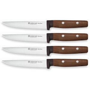 Wüsthof Steakmesser Set mit 4 Messern set with 4 knives Urban Farmer 9401, Besteck, Silber, Braun Wüsthof Steakmesser Set mit 4 Messern set with 4 knives Urban Farmer 9401, Besteck, Silber, Braun