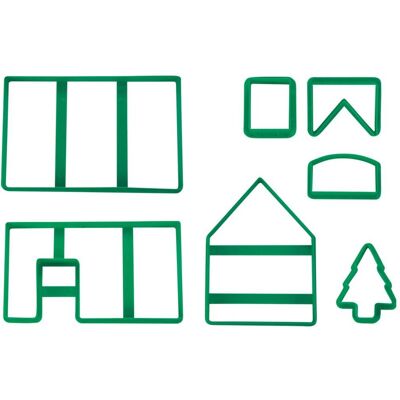 Städter Lebkuchenhaus Ausstecher-Set, Ausstechformen, Grün Städter Lebkuchenhaus Ausstecher-Set, Ausstechformen, Grün