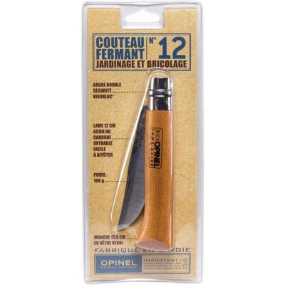 Opinel No 12 Taschenmesser, Blister, Küchenmesser, Silber, Braun Opinel No 12 Taschenmesser, Blister, Küchenmesser, Silber, Braun