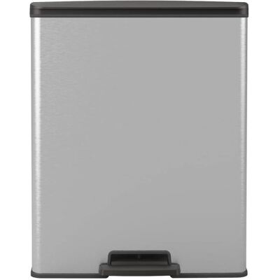 Curver Duo Pedal Mülltonne Deco - 26L+26L Grau/Silber Curver Duo Pedal Mülltonne Deco - 26L+26L Grau/Silber