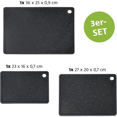 Kesper Schneidebrett-Set, Schneidebrett, Grau, Schwarz Kesper Schneidebrett-Set, Schneidebrett, Grau, Schwarz