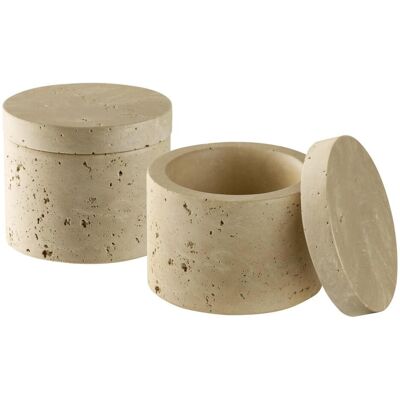 APS Dose, 2er Set -MINERA-, Vorratsbehälter, Braun, Grau APS Dose, 2er Set -MINERA-, Vorratsbehälter, Braun, Grau