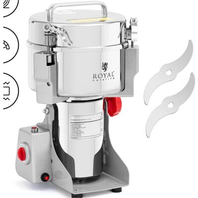 Royal Catering Multi-Zerkleinerer Kräuter, Pfeffermühle + Salzmühle, Silber Royal Catering Multi-Zerkleinerer Kräuter, Pfeffermühle + Salzmühle, Silber