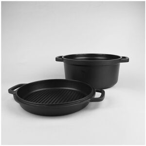 Feel-Maestro MR4132 Topf-Set (e), Pfanne + Kochtopf, Schwarz Feel-Maestro MR4132 Topf-Set (e), Pfanne + Kochtopf, Schwarz