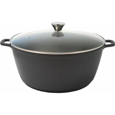 Baumalu Topf mit Deckel Schwarz Ø 32 cm 32 cm 34 x 17 x 34 cm, Pfanne + Kochtopf, Schwarz Baumalu Topf mit Deckel Schwarz Ø 32 cm 32 cm 34 x 17 x 34 cm, Pfanne + Kochtopf, Schwarz