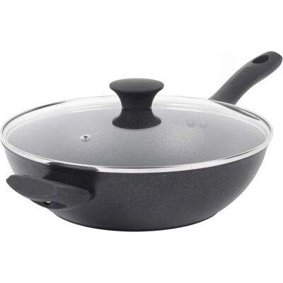 Salter BW09329AR Megastone Noir 28cm Wok, Pfanne + Kochtopf, Schwarz Salter BW09329AR Megastone Noir 28cm Wok, Pfanne + Kochtopf, Schwarz