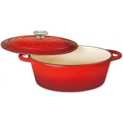 Kinghoff Enamelled cast iron skillet 33cm KH-1612, Pfanne + Kochtopf, Rot Kinghoff Enamelled cast iron skillet 33cm KH-1612, Pfanne + Kochtopf, Rot