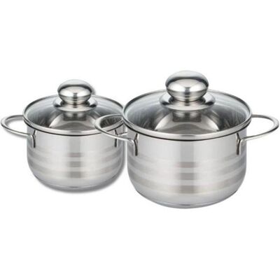 Fackelmann Töpfe und Pfannen Elo Brillant Stahl 1,75 L 1,25 L 2 Stücke, Pfannenset + Topfset, Grau Fackelmann Töpfe und Pfannen Elo Brillant Stahl 1,75 L 1,25 L 2 Stücke, Pfannenset + Topfset, Grau