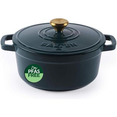 Salter BW13771GR Chester 3.4L Cast Iron Casserole Pot 24 cm Green, Pfanne + Kochtopf, Grün Salter BW13771GR Chester 3.4L Cast Iron Casserole Pot 24 cm Green, Pfanne + Kochtopf, Grün