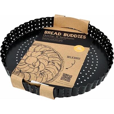 Birkmann Bread Buddies Quiche und Tarteform Ø 25 cm perforiert, Backform, Schwarz Birkmann Bread Buddies Quiche und Tarteform Ø 25 cm perforiert, Backform, Schwarz