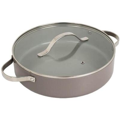 Maestro Garnek z pokrywką 28 cm 3 9L MR-4009-28S, Pfanne + Kochtopf, Grau Maestro Garnek z pokrywką 28 cm 3 9L MR-4009-28S, Pfanne + Kochtopf, Grau