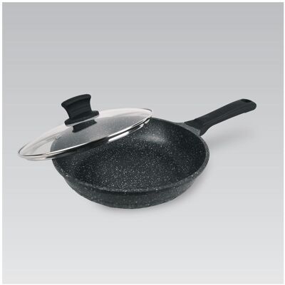 Maestro MR-1225-20 - Frying pan with granite coating and lid 20cm, Pfanne + Kochtopf, Schwarz Maestro MR-1225-20 - Frying pan with granite coating and lid 20cm, Pfanne + Kochtopf, Schwarz