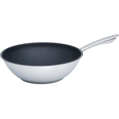 Kelomat Wokpfanne 28cm, Pfanne + Kochtopf, Silber Kelomat Wokpfanne 28cm, Pfanne + Kochtopf, Silber
