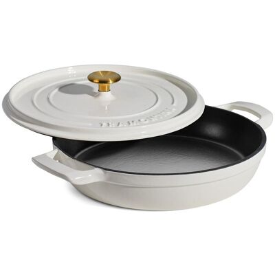 Tramontina CAST IRON Schmortopf, Bräter, Topf, Induktion, Gusseisen, Latte, Ø 30 cm, 3.8 L, 31700/165, Pfanne + Kochtopf, Braun Tramontina CAST IRON Schmortopf, Bräter, Topf, Induktion, Gusseisen, Latte, Ø 30 cm, 3.8 L, 31700/165, Pfanne + Kochtopf, Braun