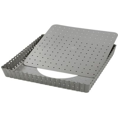 Birkmann Tarte- und Quicheform mit losem Boden Baker's Best 21x21 cm, Backform, Silber Birkmann Tarte- und Quicheform mit losem Boden Baker's Best 21x21 cm, Backform, Silber