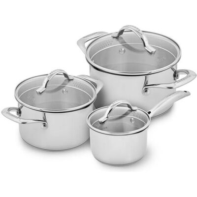Scanpan - Pannenset - STS - 3-delig ( 1x Steelpan 16cm 1x kookpan 20cm 1x kookpan 24cm) Geschikt voor alle w, Pfanne + Kochtopf, Silber Scanpan - Pannenset - STS - 3-delig ( 1x Steelpan 16cm 1x kookpan 20cm 1x kookpan 24cm) Geschikt voor alle w, Pfanne + Kochtopf, Silber