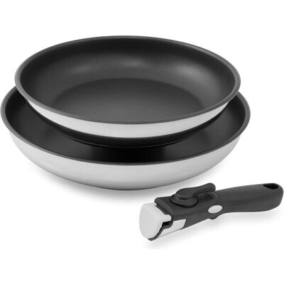 Kopf Pro Click, Pfanne + Kochtopf, Silber Kopf Pro Click, Pfanne + Kochtopf, Silber