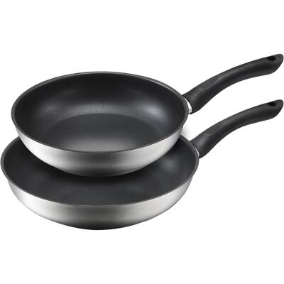Kopf Pfannenset Alfons (Edelstahl, 2-teilig, beschichtet, Induktion), Pfanne + Kochtopf, Schwarz Kopf Pfannenset Alfons (Edelstahl, 2-teilig, beschichtet, Induktion), Pfanne + Kochtopf, Schwarz