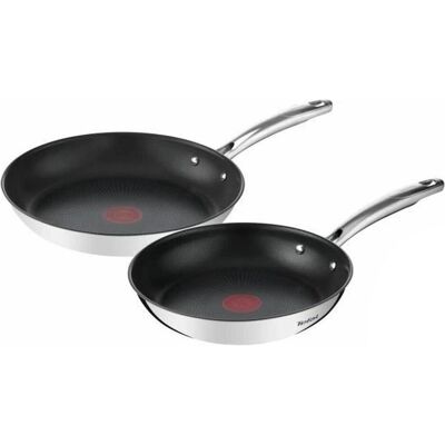 Tefal Schwarzer Stahl Edelstahlpfanne - 28cm, 2 Stück Tefal Schwarzer Stahl Edelstahlpfanne - 28cm, 2 Stück