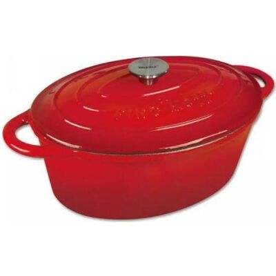 Kinghoff Enamelled cast iron skillet 33cm KH-1612, Pfanne + Kochtopf, Rot Kinghoff Enamelled cast iron skillet 33cm KH-1612, Pfanne + Kochtopf, Rot