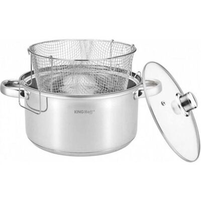Kinghoff 5,5L Frittier- und Kochkessel mit Korb Kinghoff 5,5L Frittier- und Kochkessel mit Korb