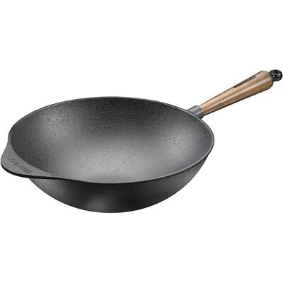 Skeppshult Gusseisen Wokpfanne 32cm Walnussgriff Skeppshult Gusseisen Wokpfanne 32cm Walnussgriff