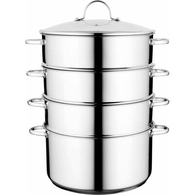 BergHoff stomerset - Roestvrijstaal - Essentials Line, Pfanne + Kochtopf, Silber BergHoff stomerset - Roestvrijstaal - Essentials Line, Pfanne + Kochtopf, Silber