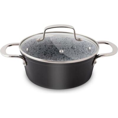 Lamart 18cm Schwarzer Aluminiumkasserolle - Kasserolle Lamart 18cm Schwarzer Aluminiumkasserolle - Kasserolle