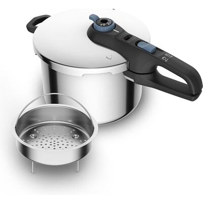 Tefal Secure Trendy 6L Schnellkochtopf - Edelstahlkorb Tefal Secure Trendy 6L Schnellkochtopf - Edelstahlkorb