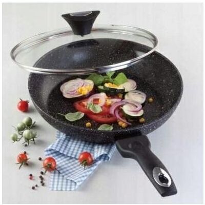 Tiross Modell TS-1256P Marmorpfanne mit Deckel - Pfanne + Kochtopf Tiross Modell TS-1256P Marmorpfanne mit Deckel - Pfanne + Kochtopf