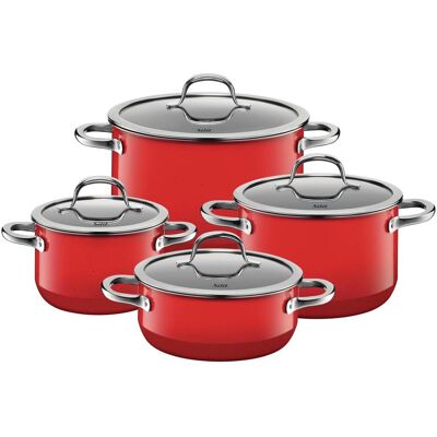 Silit Topf-Set, Pfanne + Kochtopf, Rot Silit Topf-Set, Pfanne + Kochtopf, Rot