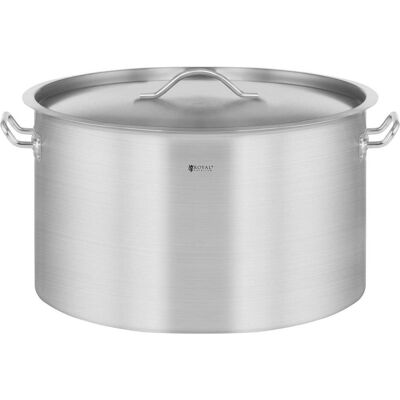 Royal Catering Kochtopf Induktion 44 Liter Kochtopf + Deckel Suppentopf Rostfrei Topf Eintopf, Pfanne + Kochtopf, Silber Royal Catering Kochtopf Induktion 44 Liter Kochtopf + Deckel Suppentopf Rostfrei Topf Eintopf, Pfanne + Kochtopf, Silber