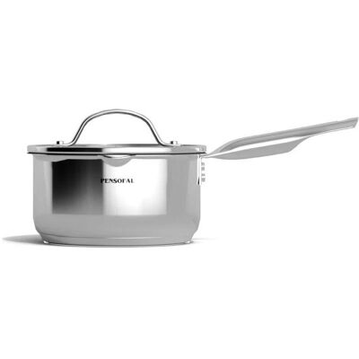 Pensofal 1612 Single-handle Saucepan With Glass Lid Milk Boiler - New Era 16cm, Pfanne + Kochtopf, Silber Pensofal 1612 Single-handle Saucepan With Glass Lid Milk Boiler - New Era 16cm, Pfanne + Kochtopf, Silber
