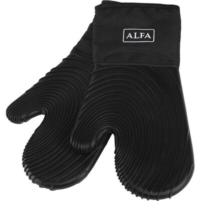Alfa Forni Ofenhandschuhe Schwarz, Backhandschuhe + Topflappen, Schwarz Alfa Forni Ofenhandschuhe Schwarz, Backhandschuhe + Topflappen, Schwarz