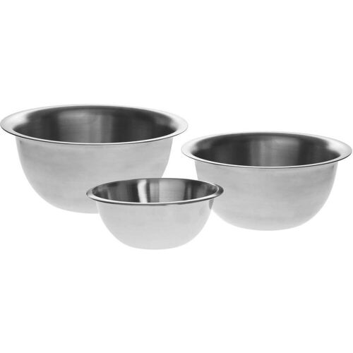 5Five 3er-Pack Schüsseln aus Edelstahl, Schüssel + Schale, Silber