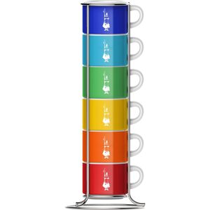 Bialetti Tasse, Porzellan Becher mit Ständer Kaffeebecher (60 ml, 6x) Bialetti Tasse, Porzellan Becher mit Ständer Kaffeebecher (60 ml, 6x)