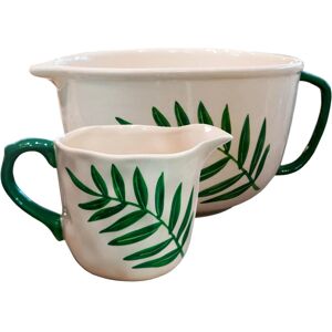 neuetischkultur Set Rührschüssel und Messbecher, Schüssel + Schale, Grün, Weiss neuetischkultur Set Rührschüssel und Messbecher, Schüssel + Schale, Grün, Weiss