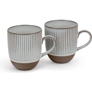 Bredemeijer, Tasse, 1x2 Mugs Ingo 450ml Tassen Steingut weisse Str.147081 (450 ml) Bredemeijer, Tasse, 1x2 Mugs Ingo 450ml Tassen Steingut weisse Str.147081 (450 ml)