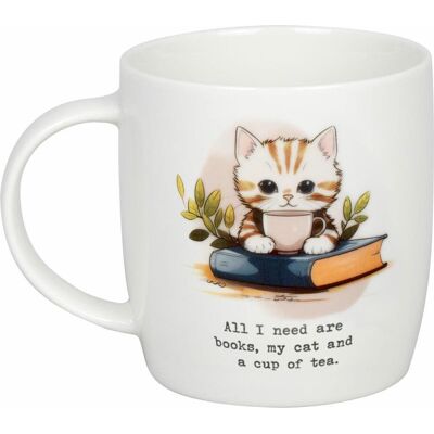 Könitz, Tasse, Becher Books, Cat & Tea, New Bone China, Bunt, 400 ml, 11 7 275 2911 (400 ml, 1x) Könitz, Tasse, Becher Books, Cat & Tea, New Bone China, Bunt, 400 ml, 11 7 275 2911 (400 ml, 1x)